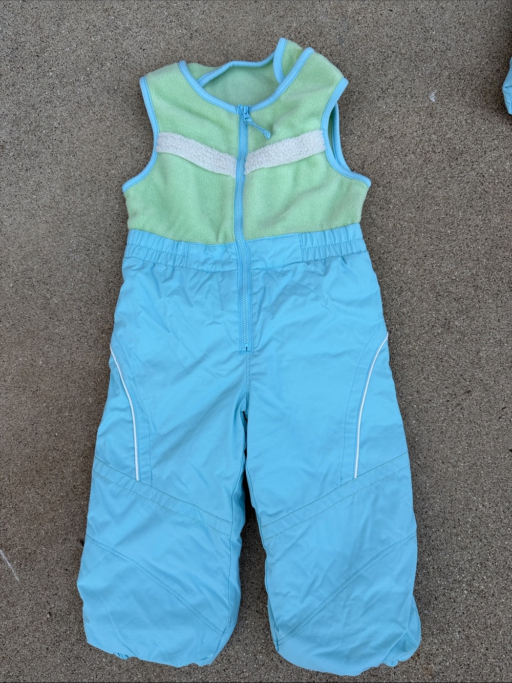 Columbia Kids Light Blue and Light Green Snow Bib